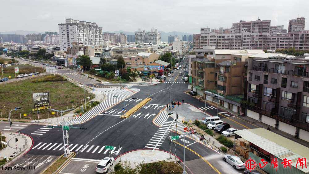 台中市北屯興安路打通至14期重劃區今日完工通車。(記者梁秀韻攝)-正聲新聞