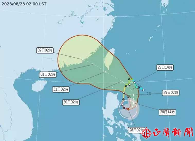 蘇拉轉強颱  周四東南部登陸達顛峰.jpg-正聲新聞
