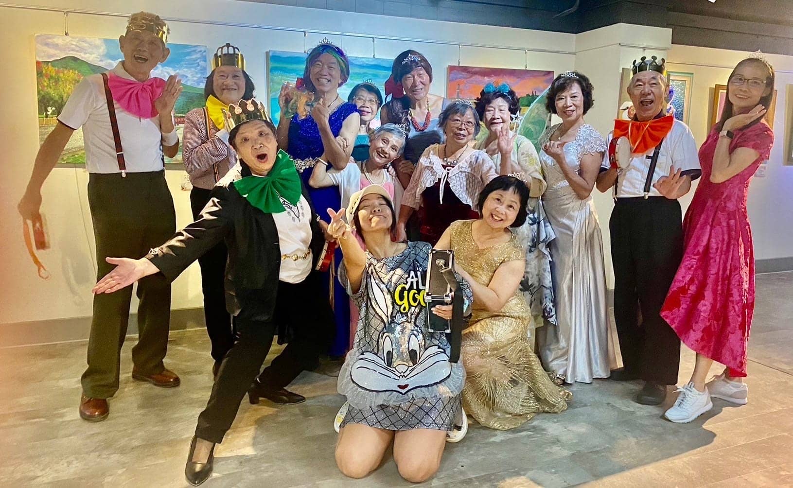 埔基樂齡健康活力中心師生書法、油畫聯展開幕