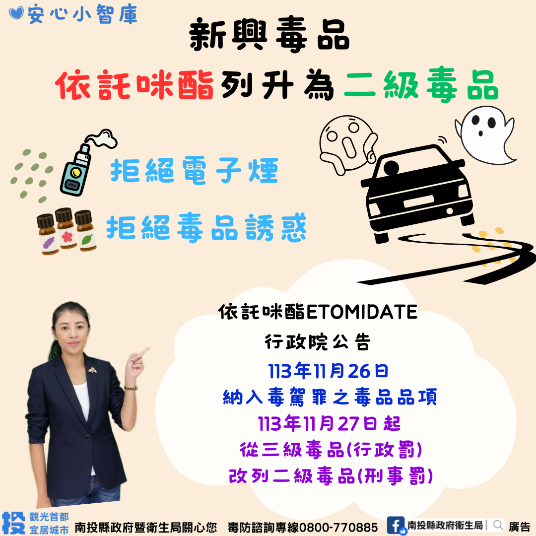 「喪屍煙彈」危機衝擊社會安全 依托咪酯調升為二級毒品