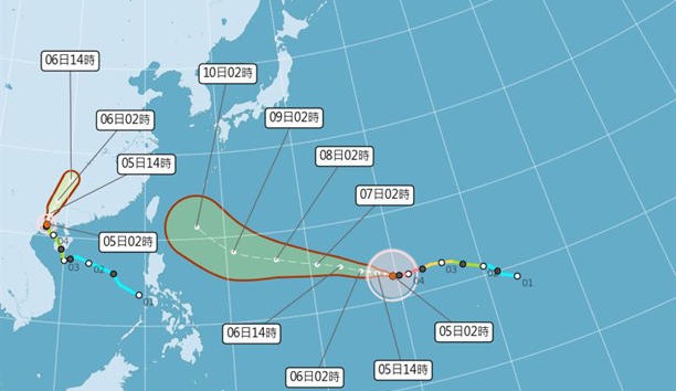 巴威颱風向西調整 周六凌晨可能從花蓮登陸